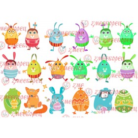 Готова фотодекорация за мъфини и дребни сладки - Великден 7